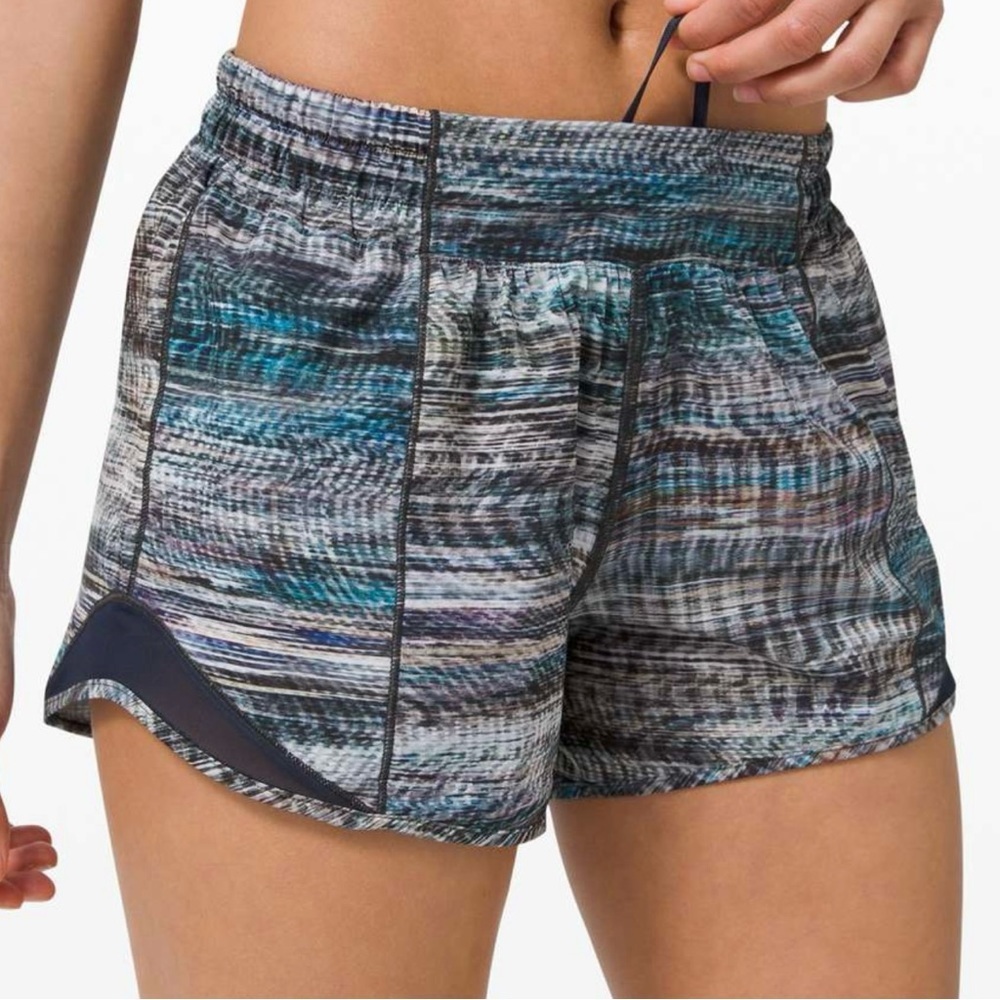 lululemon athletica Blue Gray Multicolor Athletic Shorts